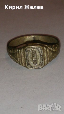 СТАРИНЕН САЧАНЕН ПРЪСТЕН с МОНОГРАМ БУКВА - О - МАЙСТОРСКА РЪЧНА ИЗРАБОТКА САЧАН 60211, снимка 4 - Антикварни и старинни предмети - 28866871