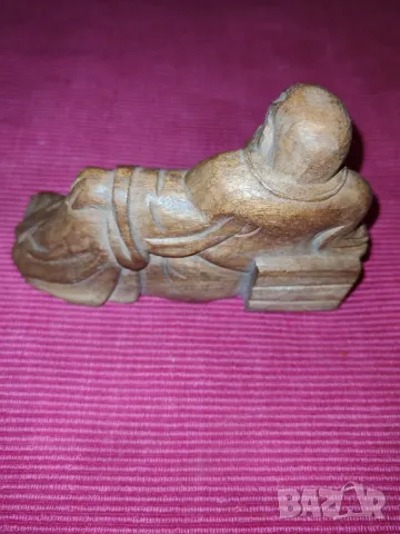 Стара,китайска, статуетка, дърворезба. , снимка 3 - Статуетки - 49749583
