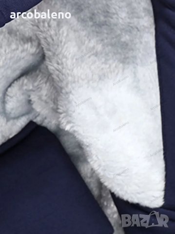 Свободно мъжко удебелено яке с подплата от полар, 6цвята, снимка 4 - Якета - 39355136