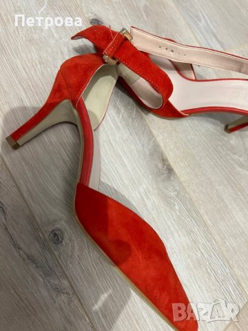 Велурени обувки, снимка 3 - Дамски обувки на ток - 37142876