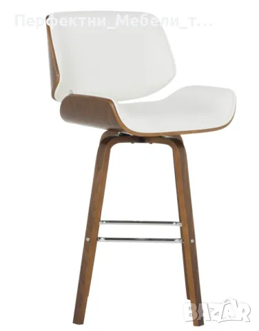 Нестандартна визия бар стол с поставка за краката и въртяща се седалка-практичен и стабилен бар стол, снимка 5 - Столове - 47692215