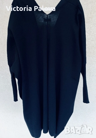 Луксозна черна жилетка MIA MAI от 100% Merino Extrafein – Размер XXL, снимка 3 - Жилетки - 53586522