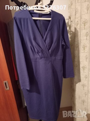 Продавам нова рокля тъмносиня от памук и еластин XL, снимка 4 - Рокли - 43434772