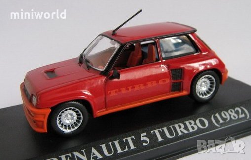 Renault 5 Turbo 1982 Rouge - мащаб 1:43 на IXO/Altaya модела е нов в PVC дисплей-кейс, снимка 1 - Колекции - 27382887