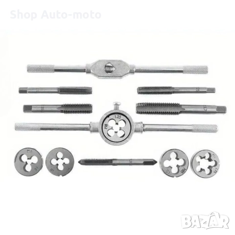 К-т метчик и плашки Automat, 12бр, Стоманени