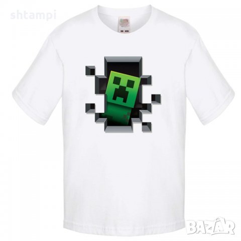 Детска тениска майнкрафт Minecraft Creeper, снимка 2 - Детски тениски и потници - 32938605