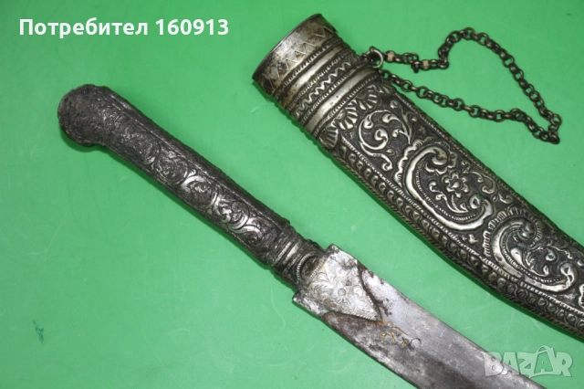 Автентичен Средиземноморски Гръцки сребърен нож кама ятаган .*1, снимка 3 - Антикварни и старинни предмети - 51444912