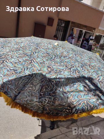 Голям чадър Чадъри за градината,къмпинг,плаж и за всякакви други места.230см,от здрав брезентов плат, снимка 10 - Градински мебели, декорация  - 37424592