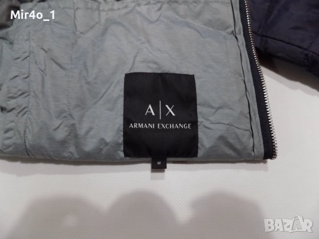 пухено яке armani exchange пухенка горнище суичър худи блуза фанела елек мъжко оригинално M, снимка 6 - Спортни дрехи, екипи - 47994221