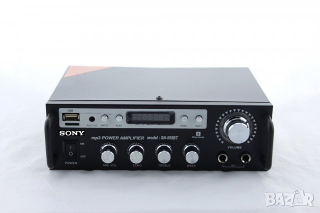 Домашен усилвател SONY SN-555BT / Аудио усилвател за Караоке с Мp3, Usb, Sd, Радио