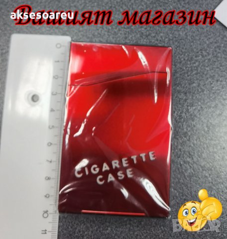 Нова Алуминиева малка кутия за слим цигари метална цигарена табакера с копче и пружина модна стилна , снимка 15 - Табакери - 39419424