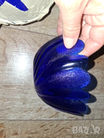 Синьо стъкло 4 бр. купучки, снимка 10 - Сервизи - 51236115