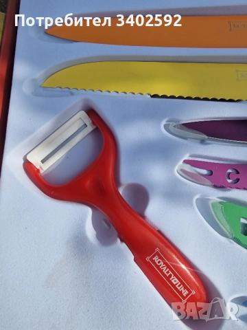 Комплект кухненски ножове + керамичнана белачка, снимка 5 - Прибори за хранене, готвене и сервиране - 52440742