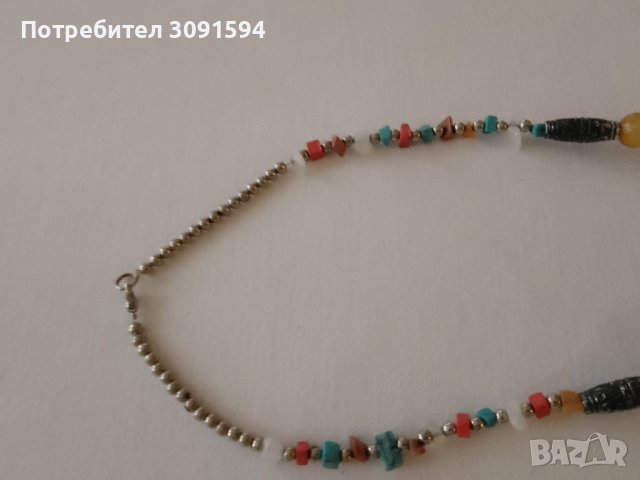  Винтидж колие – от цветни мъниста, снимка 9 - Колиета, медальони, синджири - 43725019