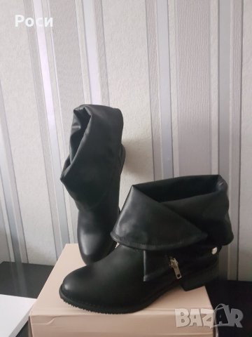 Нови дамски боти, ботуши черно -  39,40 номер, снимка 3 - Дамски боти - 26643297