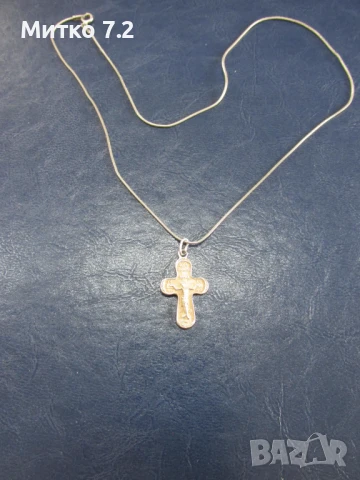 сребърно кръстче - 2, снимка 4 - Други - 50988654