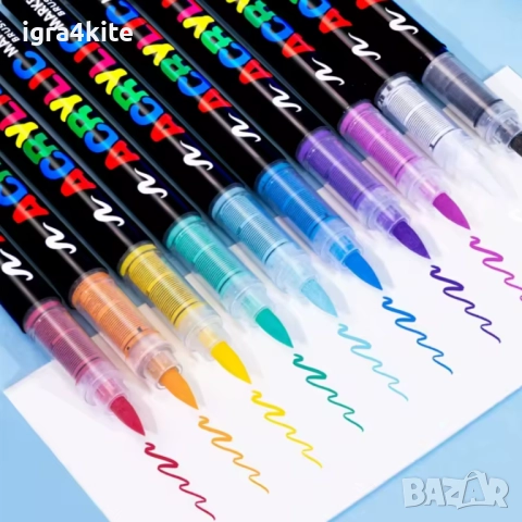 ТОП ХИТ! Акрилни Четкови Маркери за Рисуване и Боядисване в 12, 24, 48, 60, 72 и 120 цвята, снимка 12 - Рисуване и оцветяване - 52168151