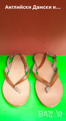 Английски дамски сандали естествена кожа-2 цвята, снимка 7 - Сандали - 28686644