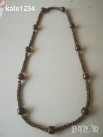 Руски накит. Кехлибар. Гердан. Колие. Синджир. Vintage. Hand made, снимка 6 - Колиета, медальони, синджири - 38157554
