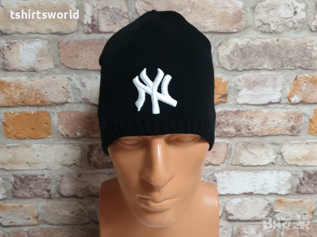 Нова зимна шапка New York (Ню Йорк) с бяло лого, снимка 7 - Шапки - 43270904