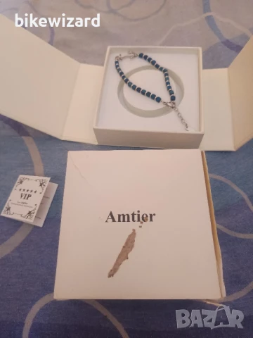 Amtier гривна неръждаема стомана с мъниста НОВА