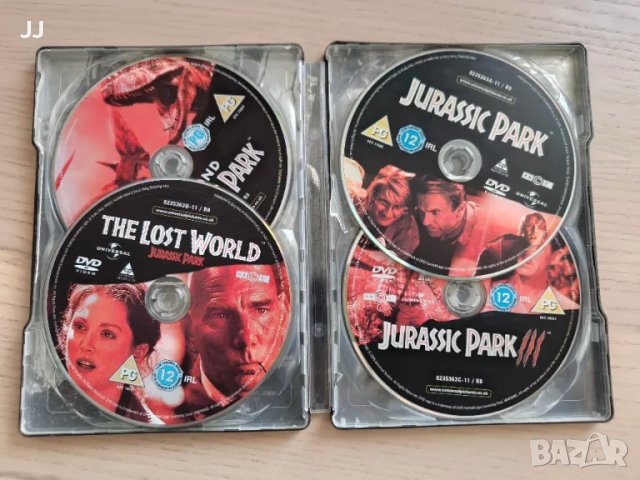 Jurassic Park Trilogy Steelbook DVD филм Дивиди без български субтитри Регион 2, снимка 3 - DVD филми - 47342875