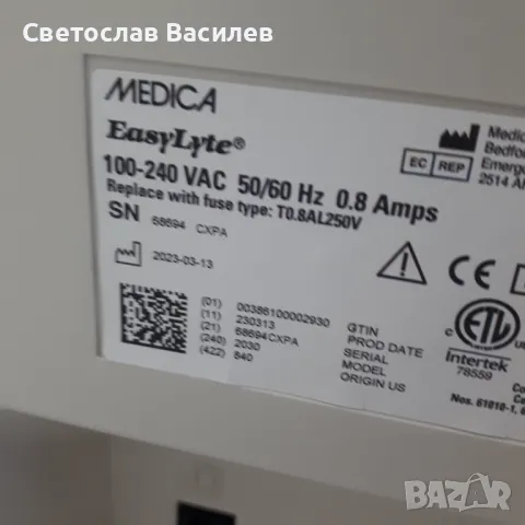 Eлектролитен анализатор MEDICA EasyLyte Expand – Използван, като нов, снимка 4 - Лаборатория - 48843126