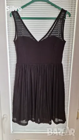 Рокли Divided by H&M- бордо и черна, снимка 3 - Рокли - 50326155