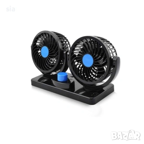 Вентилатор за кола с две глави, Двоен вентилатор, 5,5 инча, 6.5W, 12v