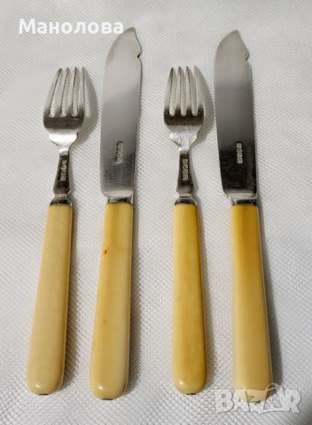 Комплект прибори за хранене за двама., снимка 3 - Антикварни и старинни предмети - 43875941