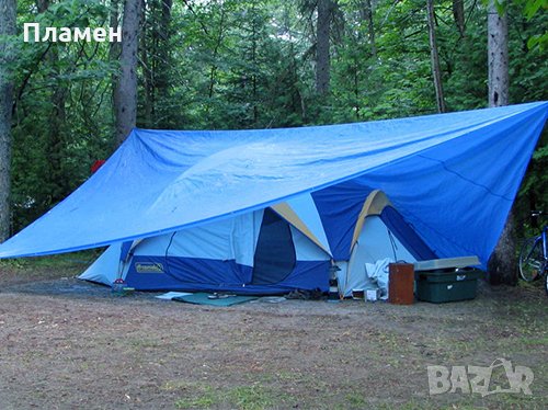 Платнище,покривало, тента за навес чергило брезент полиетиленово,защитно от 2 до 15 м. сини с капси, снимка 5 - Градински цветя и растения - 6980385