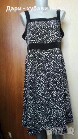 Елегантна рокля в черно и бяло👗🌹M/L,L👗🌹арт.1132, снимка 2 - Рокли - 33408793