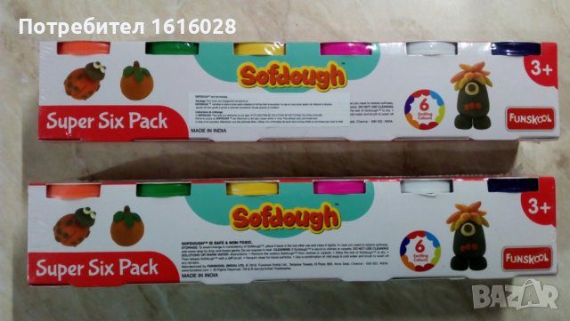 Нови комплекта Sofdough пластелин с 6 цвята., снимка 2 - Пластелини, моделини и пясъци - 37898979