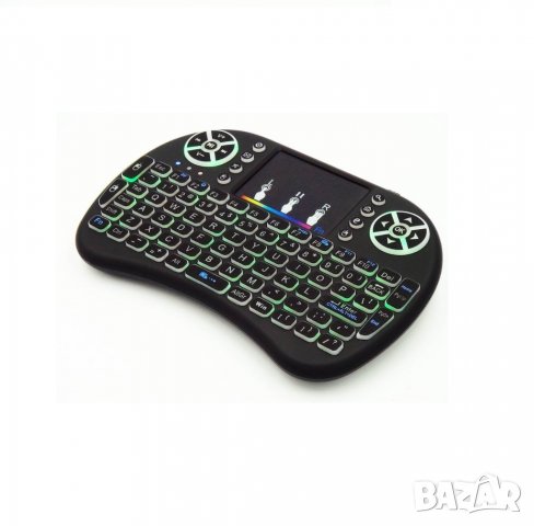 Мини безжична светеща клавиатура с тъч пад (2.4GHz Wireless), снимка 2 - Друга електроника - 33254787