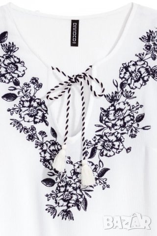 Нова - 45% H&M блуза 40 размер бяла , снимка 3 - Корсети, бюстиета, топове - 32754722