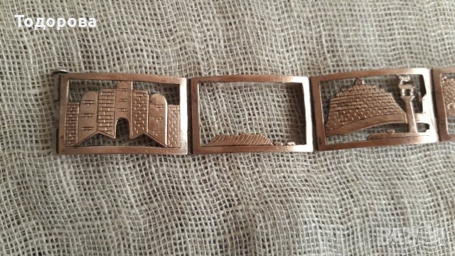 Старинна арабска гривна -сребърна с позлата, снимка 3 - Антикварни и старинни предмети - 28271777