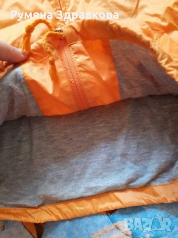 Оранжево шушляково яке с подплата, снимка 3 - Детски якета и елеци - 27698582