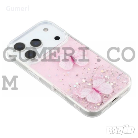 Apple iPhone 17 Pro Силиконов Гръб с Пеперуди, снимка 6 - Калъфи, кейсове - 52177261