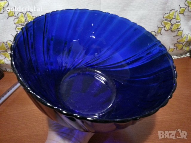 Стъклена купа кобалт 