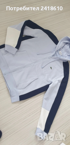 Lacoste Classic Fit Full Zip Hoodie Mens Size 5 - L НОВО! ОРИГИНАЛ! Мъжка Качулка с цял цип!, снимка 5 - Спортни дрехи, екипи - 53594692