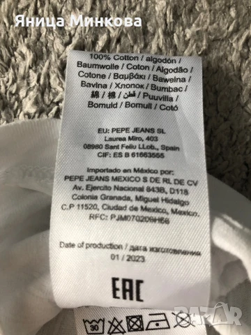 Дамска тениска Pepe Jeans, снимка 8 - Тениски - 50506672