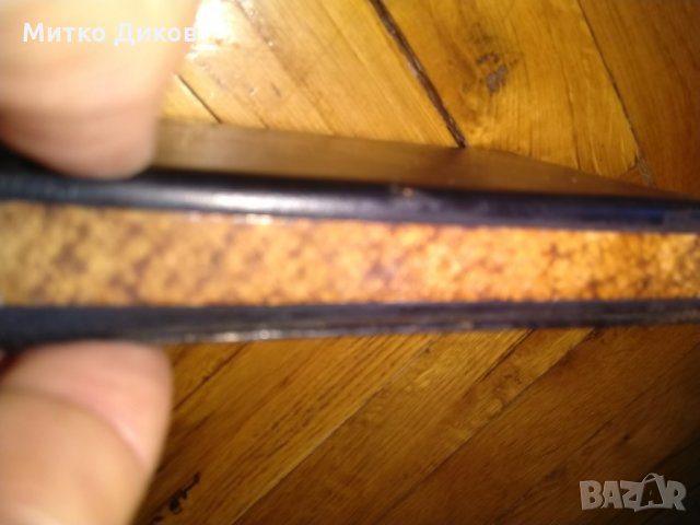 Метална кутия ръчно правена 1974 с кожена облицовка естествена кожа уникат-380грама, снимка 3 - Колекции - 26447291