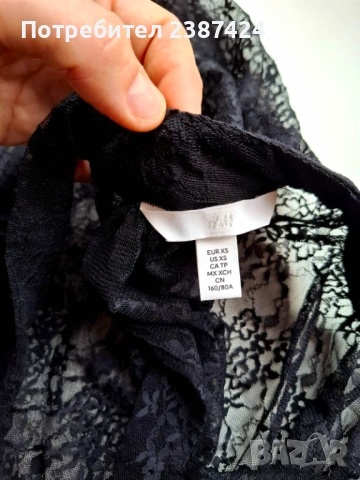 Прозрачна дантелена ризка H@M  , снимка 4 - Ризи - 53253230