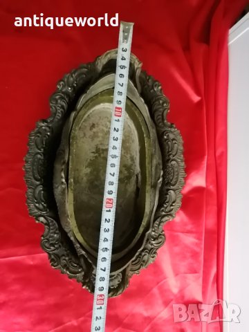 Стара Бронзова БАРОКОВА ЖАРДИНИЕРА с Поставка, снимка 7 - Антикварни и старинни предмети - 43336018