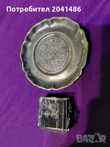 Мексико сребърни чинийка и висулка, снимка 7 - Колиета, медальони, синджири - 53215853