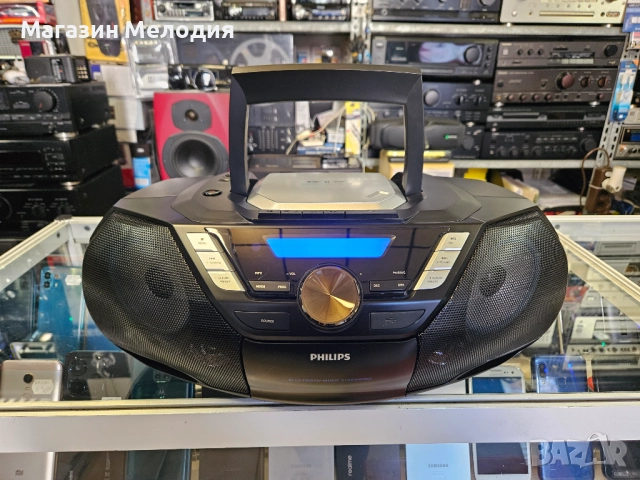 Радиокасетофон Philips AZB798T/12 Има радио, диск, usb, bluetooth, aux, mp3. В перфектно състояние, 