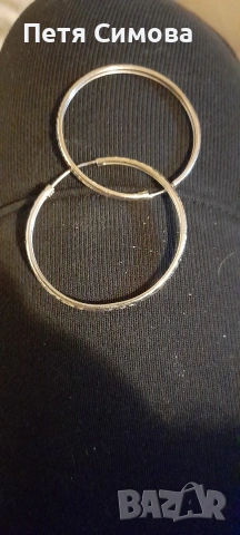 сребърни халки 4см