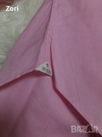 Дамска риза в наситен розов цвят с красив бордюр на яката, снимка 6 - Ризи - 40347116