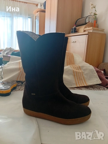 Кафяви ботуши HOGL-естеств.кожа с вълна, снимка 2 - Дамски ботуши - 53494677