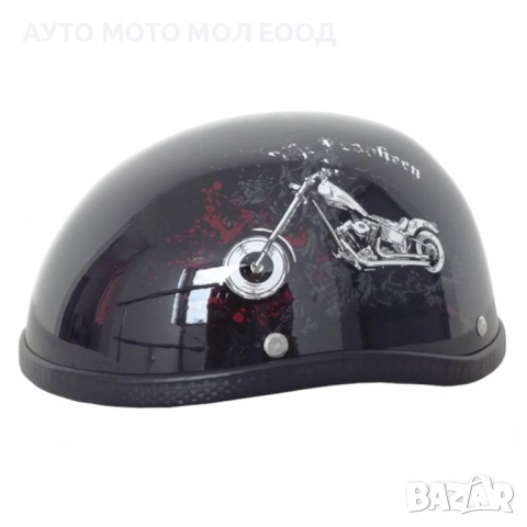  Каска за мотор тип канче - Черен Мат/Гланц., снимка 4 - Аксесоари и консумативи - 51433604